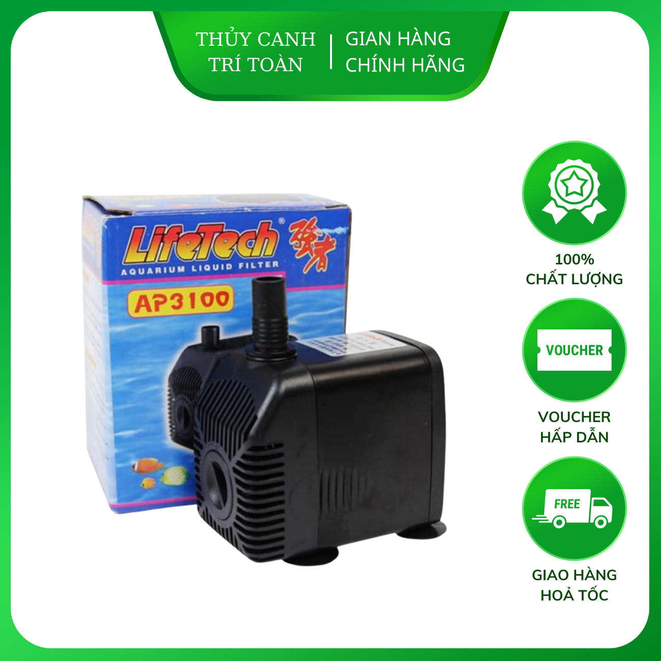 Máy bơm thủy sinh lefetech ap3100: phù hợp cho giàn thủy canh và hồ thủy sinh