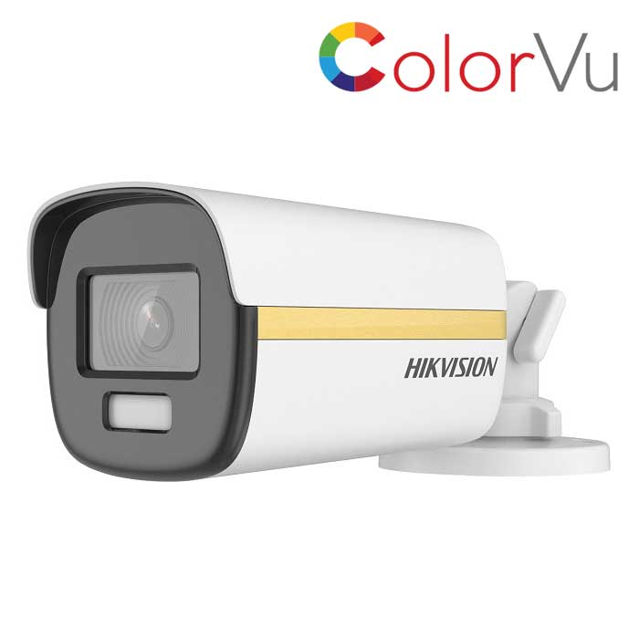Camera có màu 24/7. Camera HDTVI ColorVu 2MP HIKVISION DS-2CE12DF3T-F. Hàng Chính Hãng