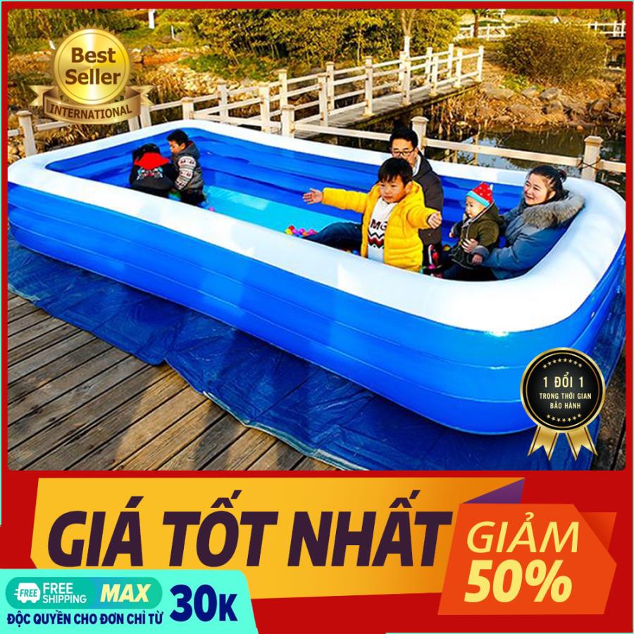 Hồ bơi - phao bơi trẻ em, bể bơi 2m5, hồ bơi cho bé , bể bơi 3 in 1 cho bé -bể bơi phao 3 tầng cho bé size to 250 x 150 x 55 cm loại dày , mua ngay phao - bể bơi phao chắc chắn giá sốc