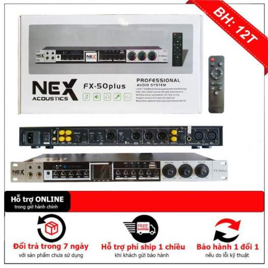 Vang cơ chống hú, vang cơ hát karaoke, vang cơ nex fx50 plus có reverb, chống hú rít cực tốt, hiệu ứng reverb, repeat, delay, echo, cổng quang, optical, bluetooth 5.0, remote điều khiển từ xa.
