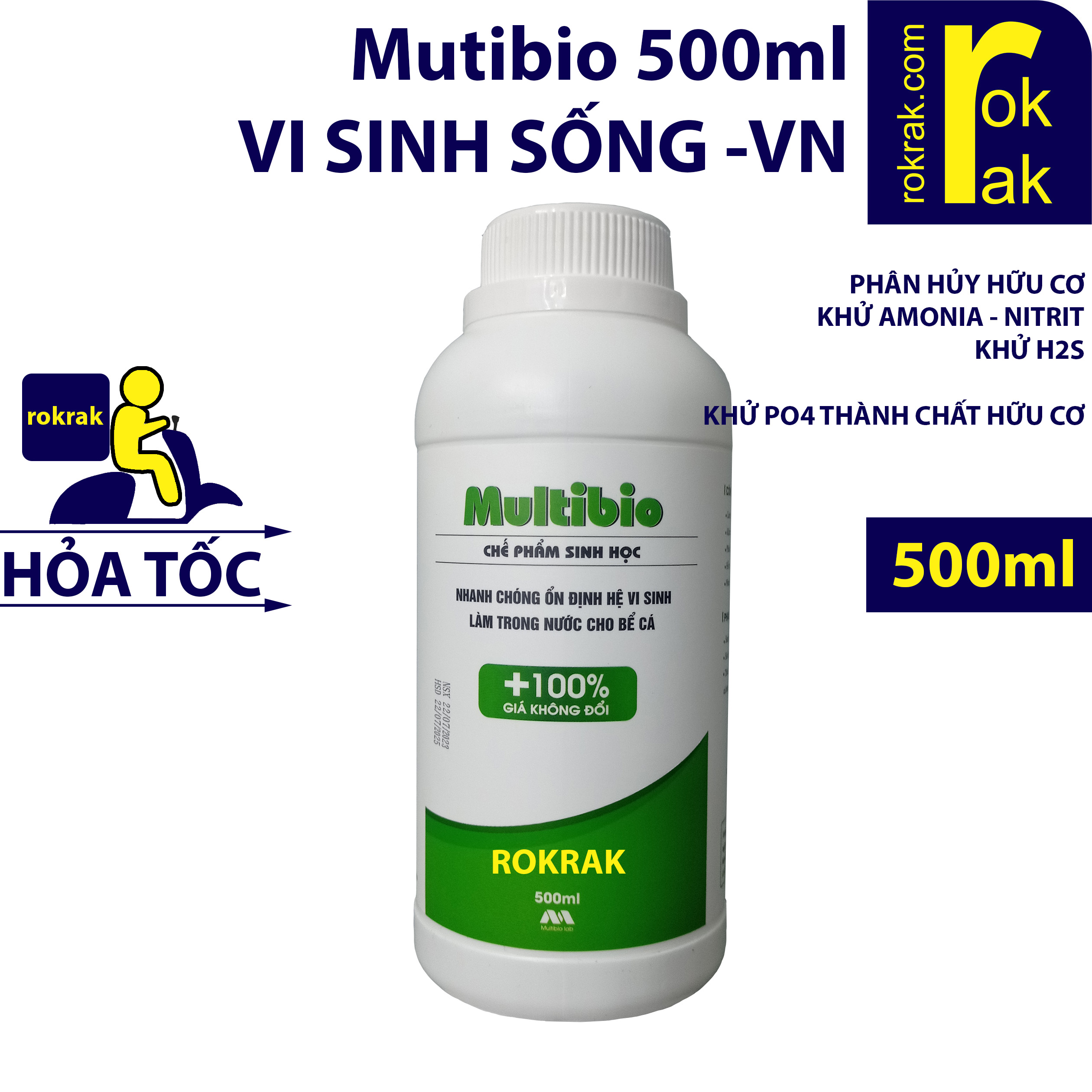 Multibio vi sinh sống cho lọc hồ cá và bộ lọc thủy sinh