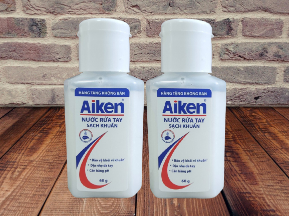 Hàng KM Combo 2 Nước rửa tay Sạch khuẩn Aiken 60g chai