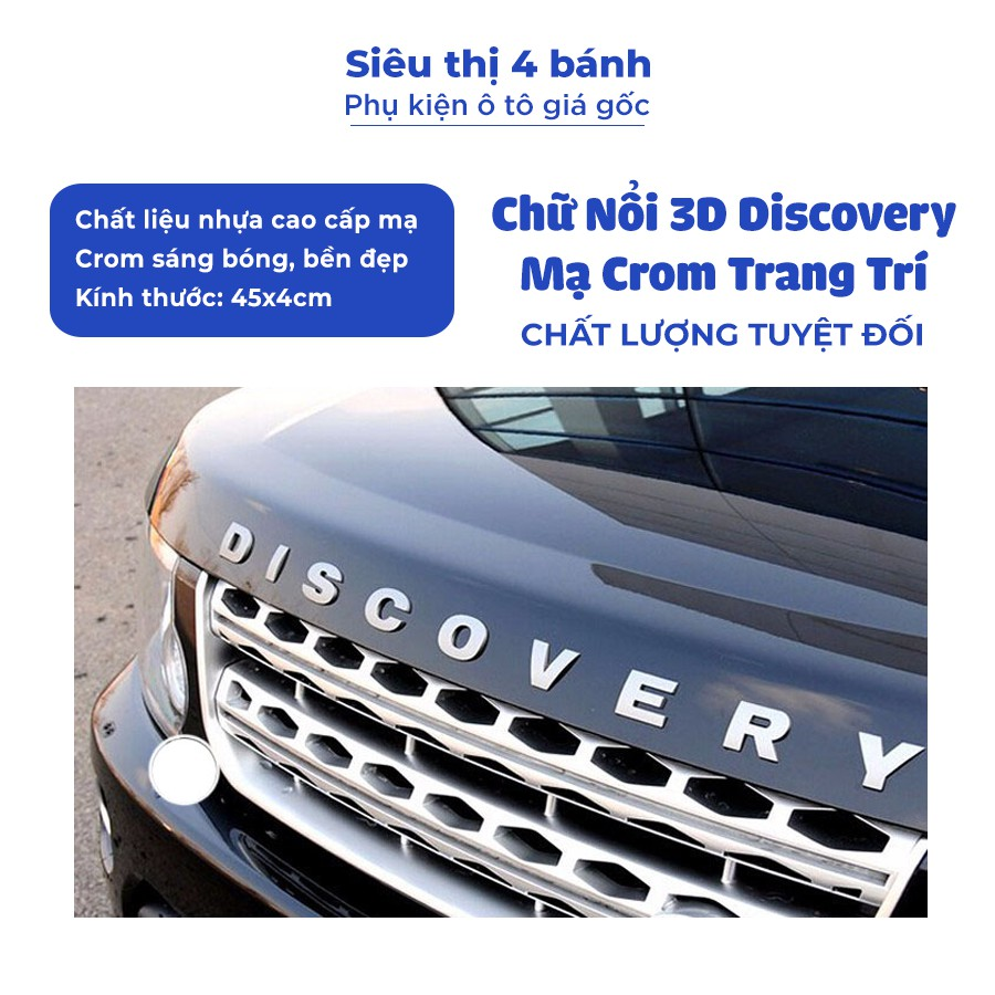 Tem DISCOVERY chữ nổi 3D dán trang trí xe ô tô