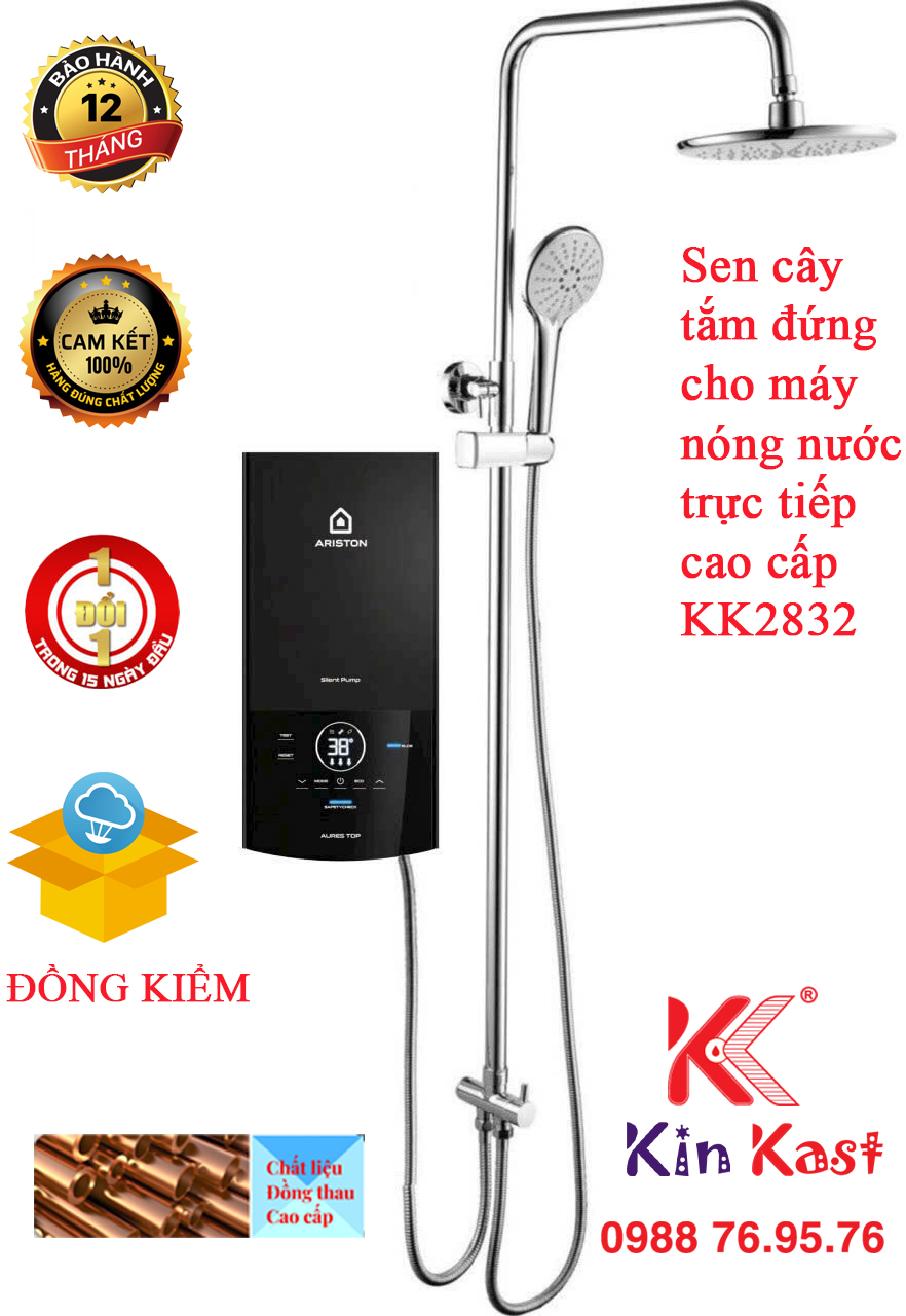 Sen cây tắm đứng dành cho máy nước nóng trực tiếp kk2832
