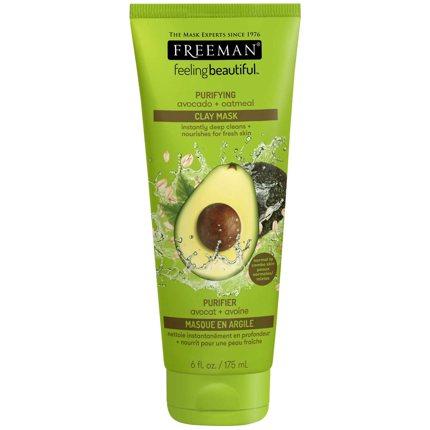 [HCM]Mặt Nạ Đất Sét Bơ Freeman Purifying Avocado Oatmeal Clay Mask 175ml