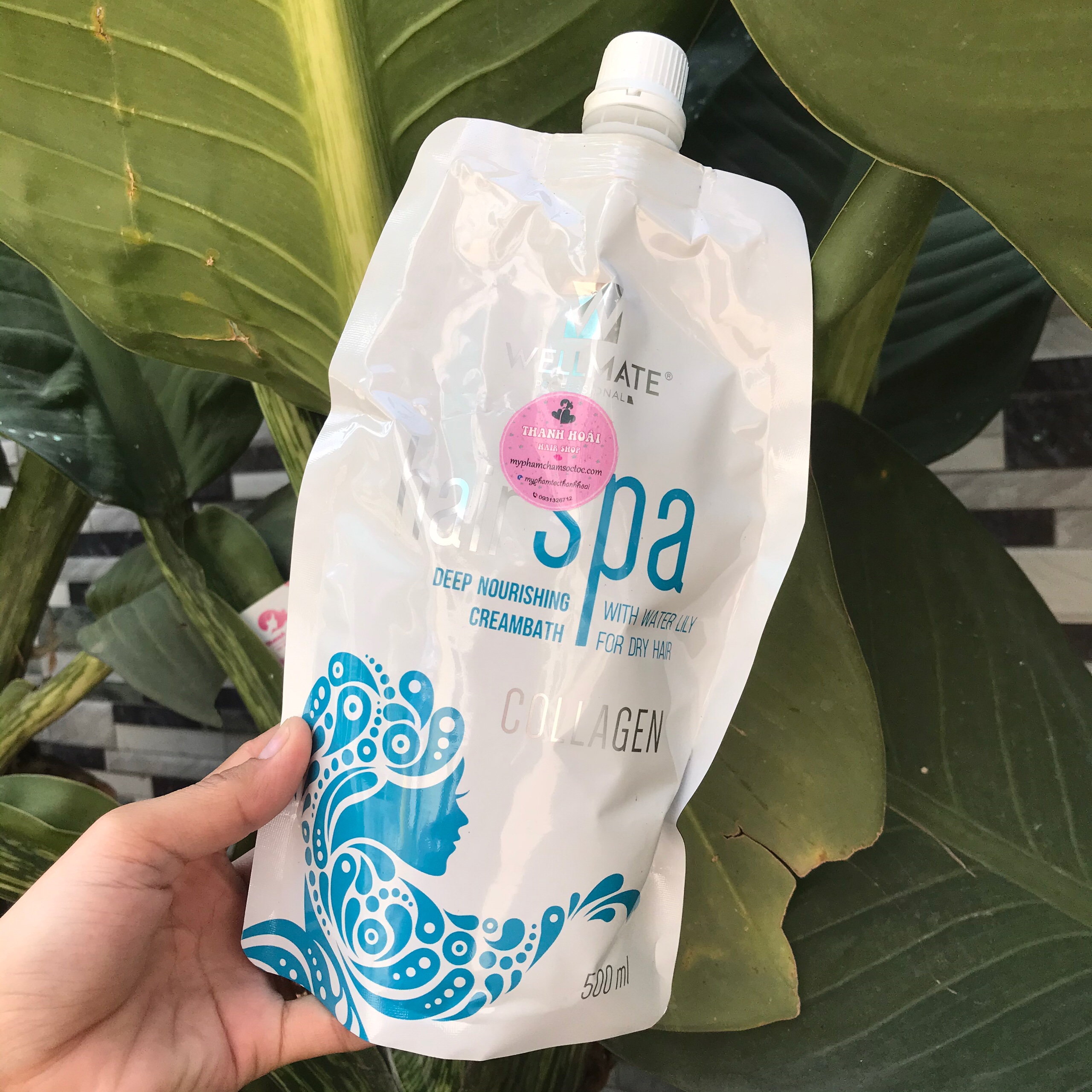 Kem hấp phục hồi tóc khô xơ hư tổn Wellmate hair Spa 500ml