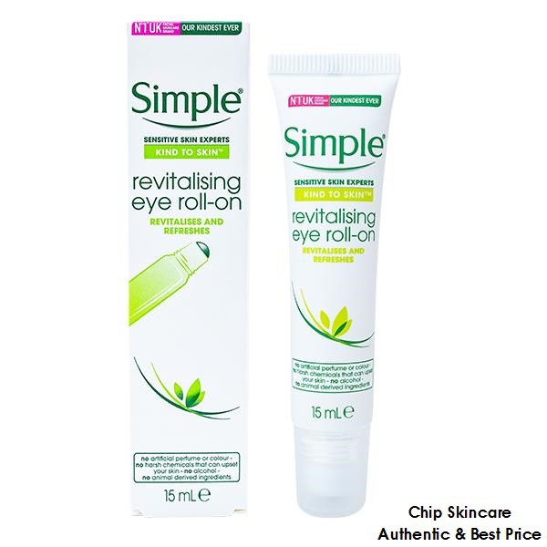 Lăn dưỡng giảm quầng thâm và bọng mắt simple - chip skincare