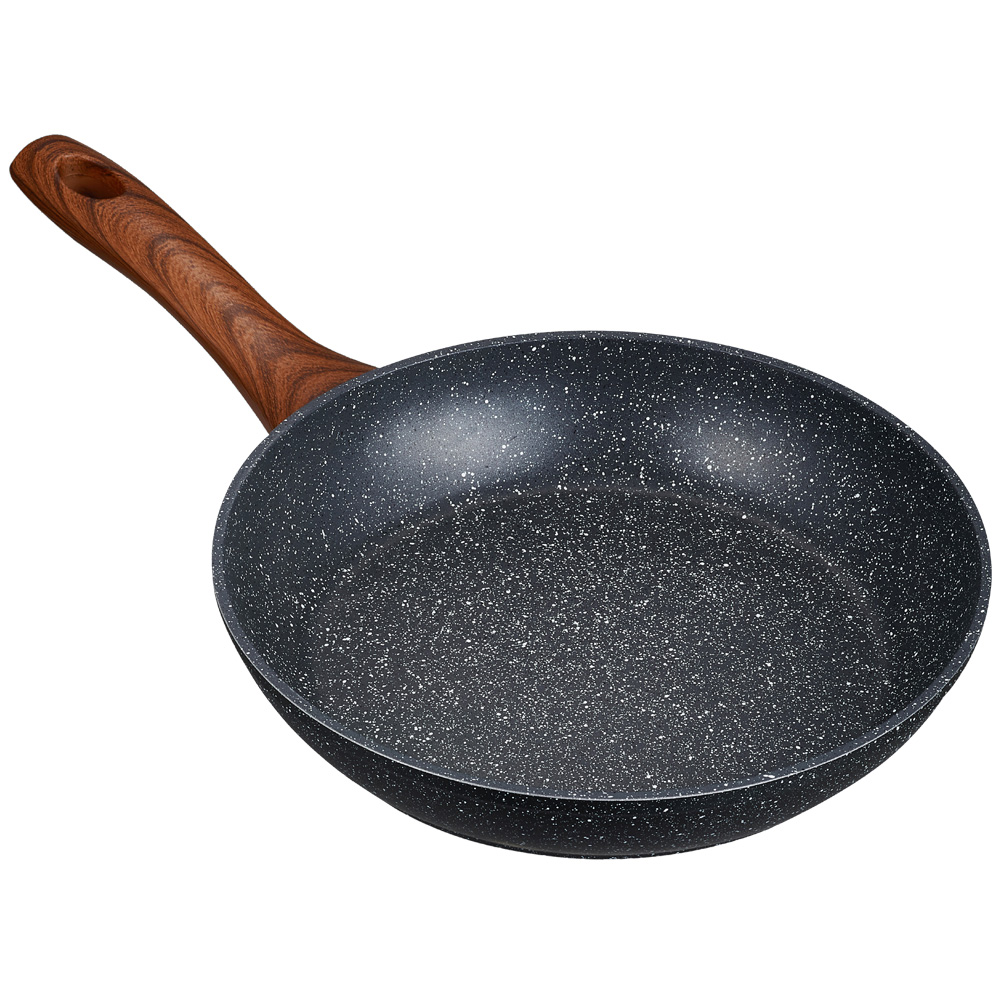 LBU1243 - Chảo nhôm chống dính LockLock BAUM Marble 24cm 1 tay cầm dùng được bếp từ