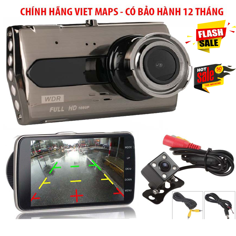 [ HÃNG VIETMAP ] Camera Hành Trình Chính Hãng Wintosee V3 X008 - Tặng Thẻ 32G - Độ nét FULL HD 1296P - Ống kính: 170° - Chống rung lắc khi chuyển động - Lưu trữ video tối đa 45 ngày qua thẻ nhớ MicroSD- Ngôn Ngữ Tiếng Việt