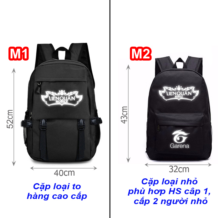 Cặp liên quân phản quang, balo liên quan mobile phản quang, balo liên quân phản quang