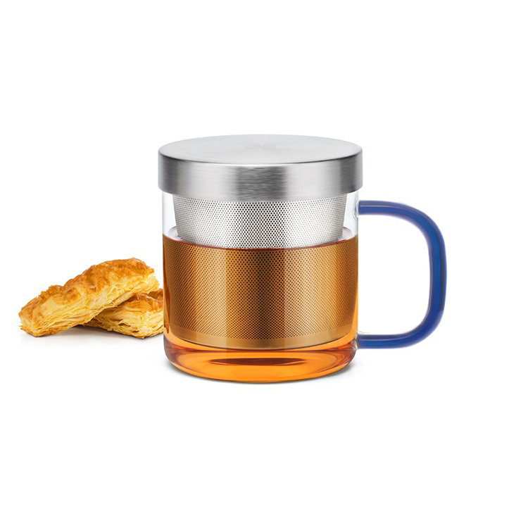 Ly lọc trà thủy tinh lõi inox Samadoyo S049C 0.35L (Xanh)