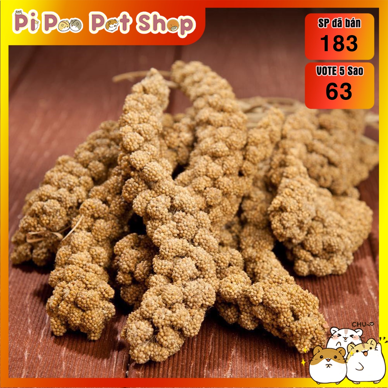 Hạt kê chùm gói 1kg thức ăn cho hamster