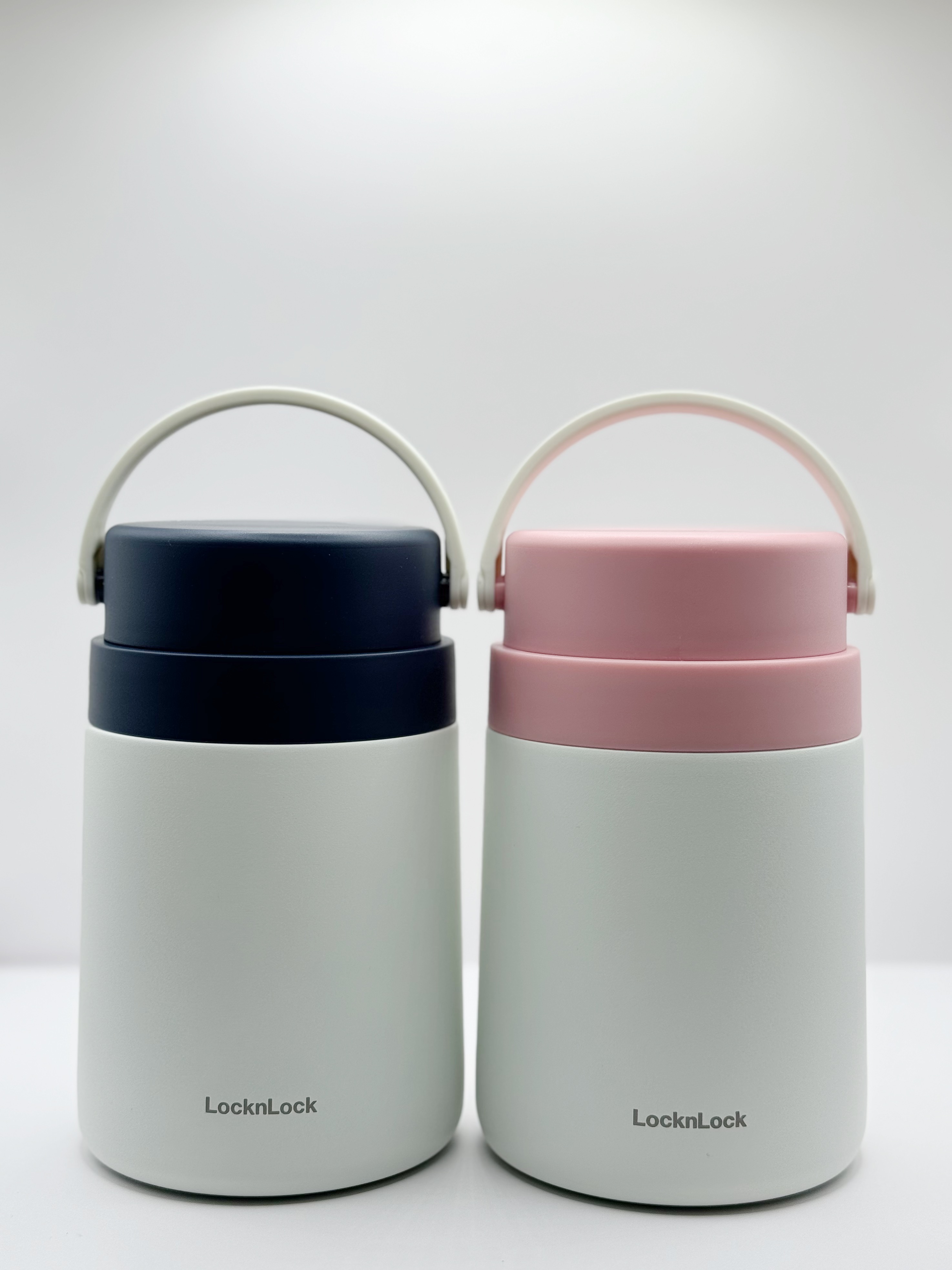 Bộ hộp cơm giữ nhiệt kèm muỗng lock&lock handle food jar lhc8042 700ml - hàng chính hãng