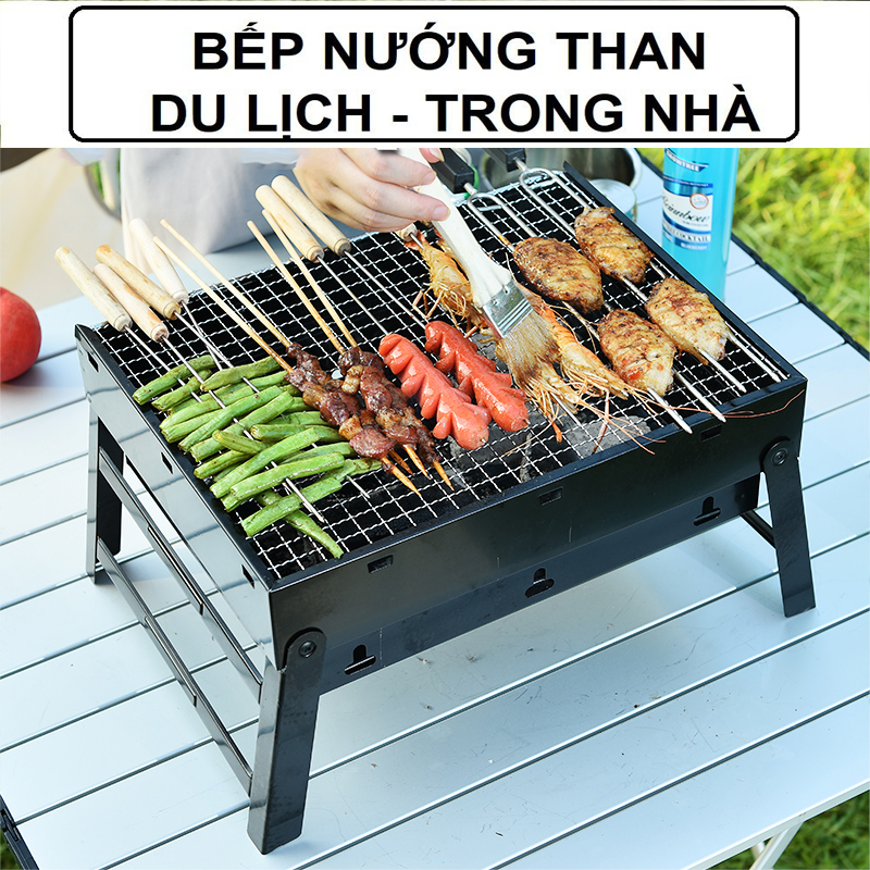 Bếp nướng than chống khói kèm Vỉ nướng Hình chữ nhật - Bếp nướng than , bếp nướng than hoa gấp gọn , bếp nướng than chống khói , bếp nướng bbq ngoài trời