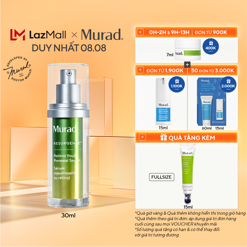 Tinh chất tái tạo trẻ hoá da MURAD Retinol Youth Renewal Serum 30ml