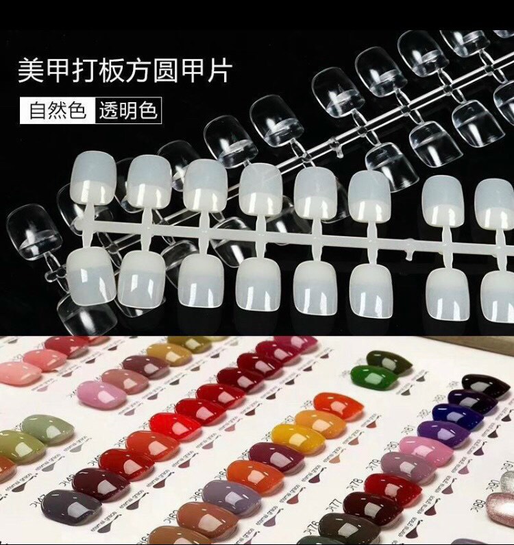 Móng mẫu vuông, móng học vẽ, làm bảng màu nail - sugar nails