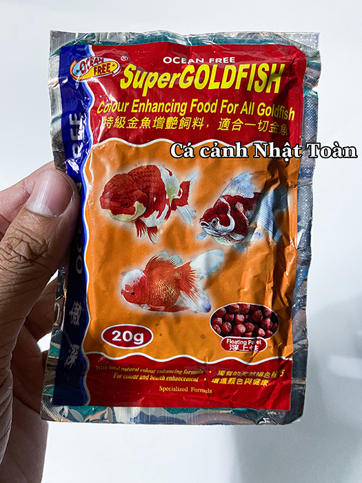 "Hoàn tiền đến 10%" GÓI THỨC ĂN CHUYÊN CHO CÁ BA ĐUÔI SUPER GOLD FISH OCEAN FREE 20G 38% PROTEIN