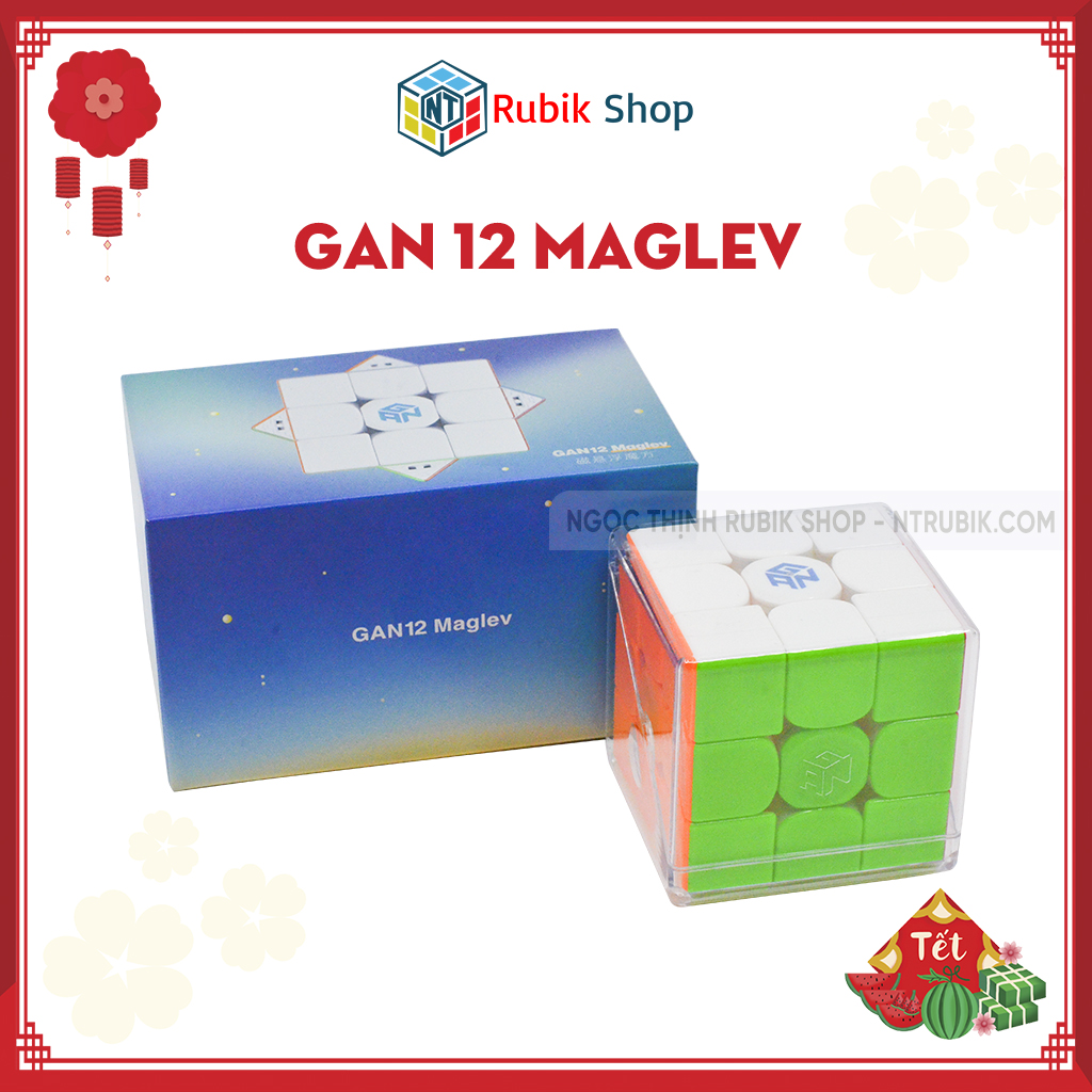 [Siêu Phẩm 2021] Rubik 3x3x3 GAN 12 SERIES 3 phiên bản: Maglev & Gan 12M LEAP Stickerless không viền (Hãng Mod Nam châm)