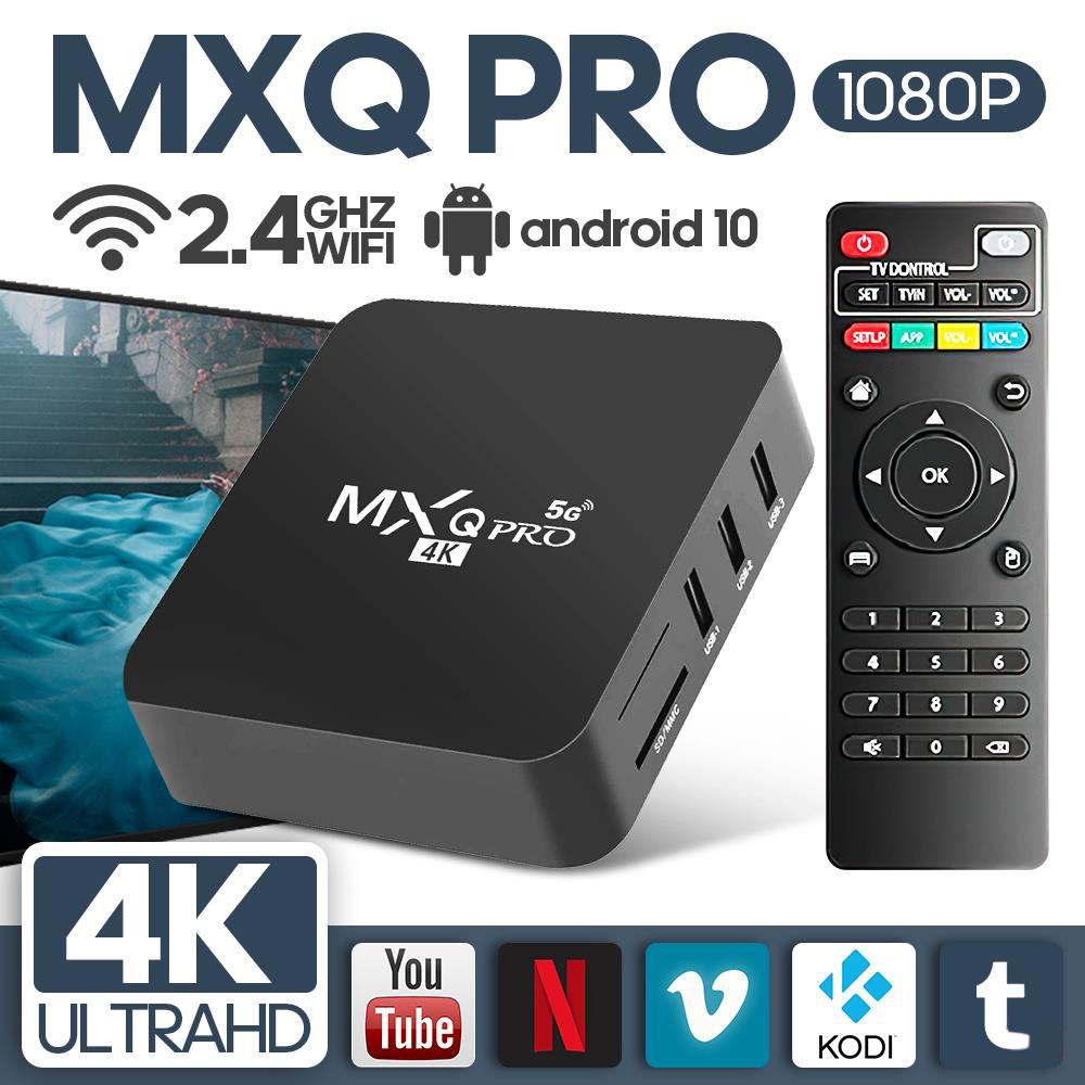 Android TV Box Mxq Pro Ram 8GB/16GB Smart Tivi Box 4K Wifi 5G Android 11xem Youtube TV box