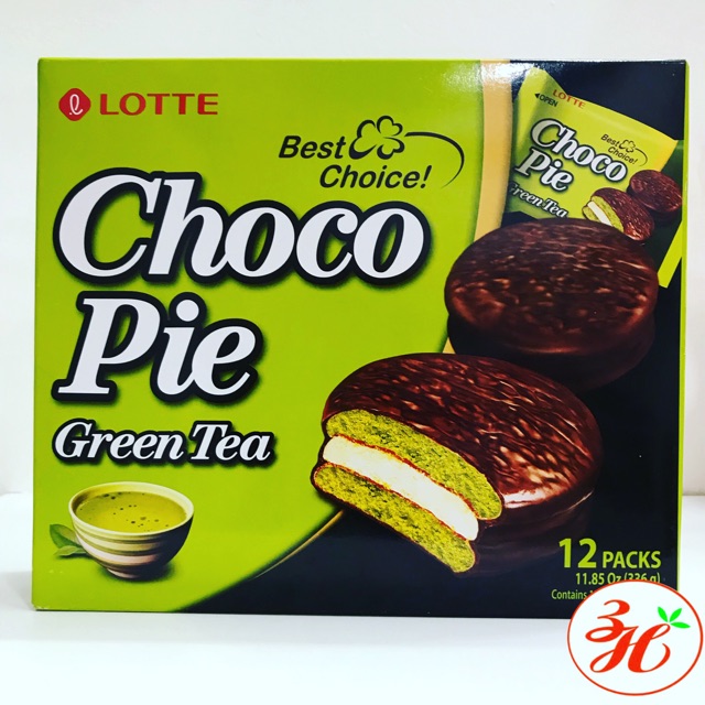 Chocopie matcha Lotte date T1/21 xách tay Hàn Quốc