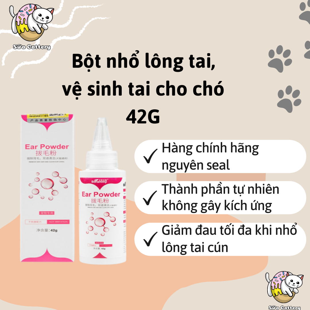 Bột nhổ lông tai cho chó mèo egyptian 28g