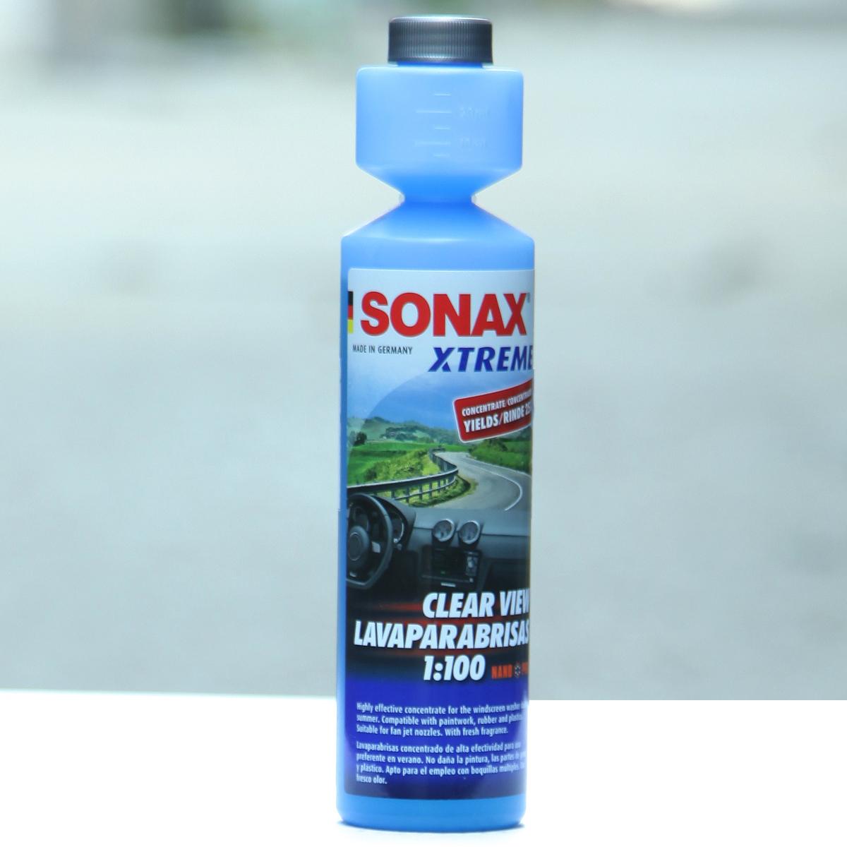 Dung Dịch rửa kính chống bám nước kính Sonax clear view nanopro 250ml