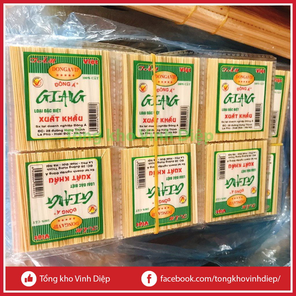 Combo 1 vỉ 30 gói tăm Giang Đông Á hàng xuất khẩu