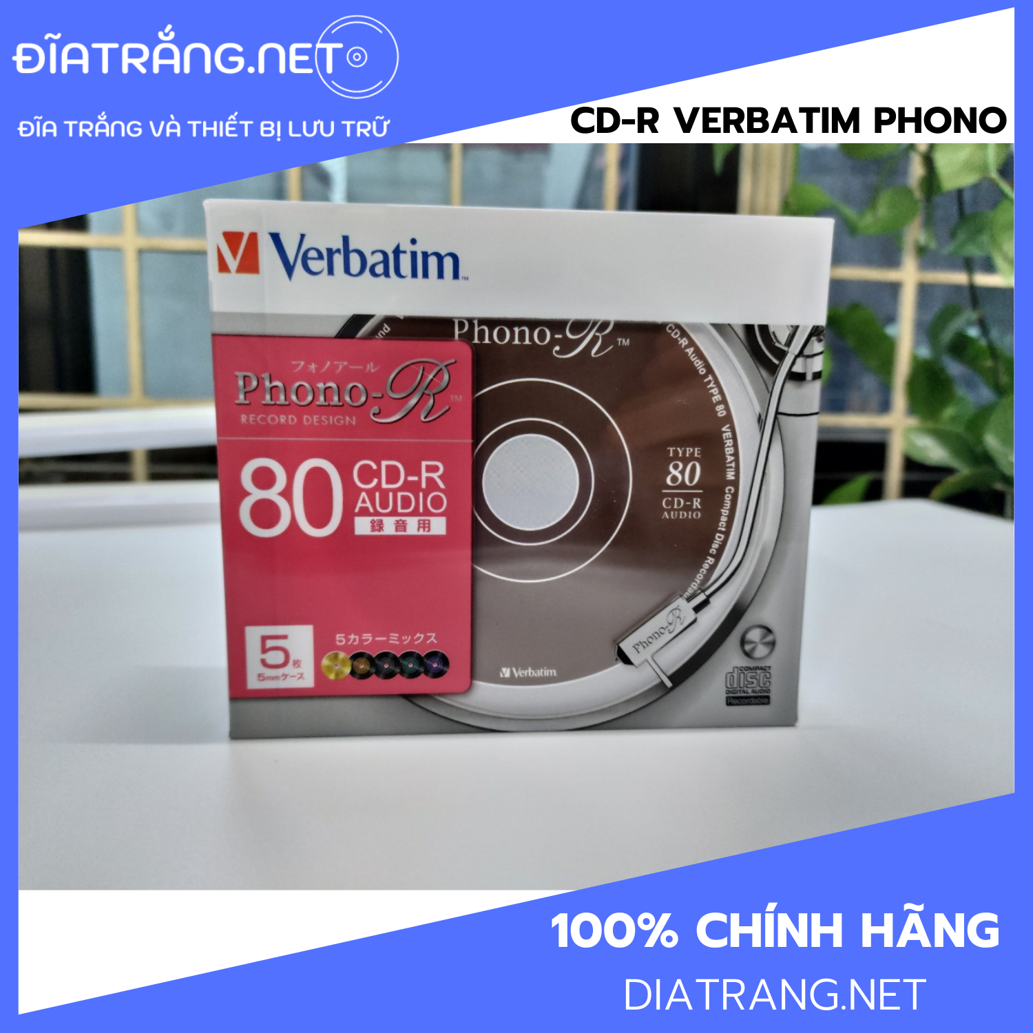 Đĩa trắng cd-r verbatim phono 700mb