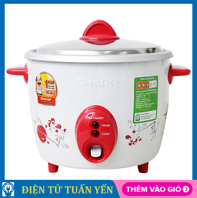 Nồi cơm điện Sharp KSH-DV nắp rời, dung tích từ 1.1L - 2.8L lòng nồi nhôm giữ nhiệt tốt - Hàng chính hãng