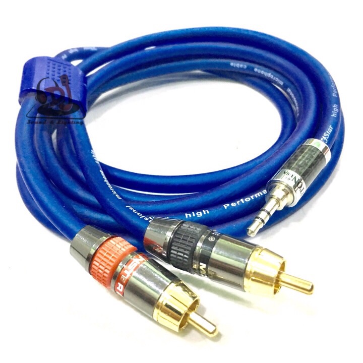 Dây 3.5 ly sang 2 đầu Jack hoa sen dài 3m, dây cắm điện thoại, iphone, ipad, laptop, dây jack 3.5mm