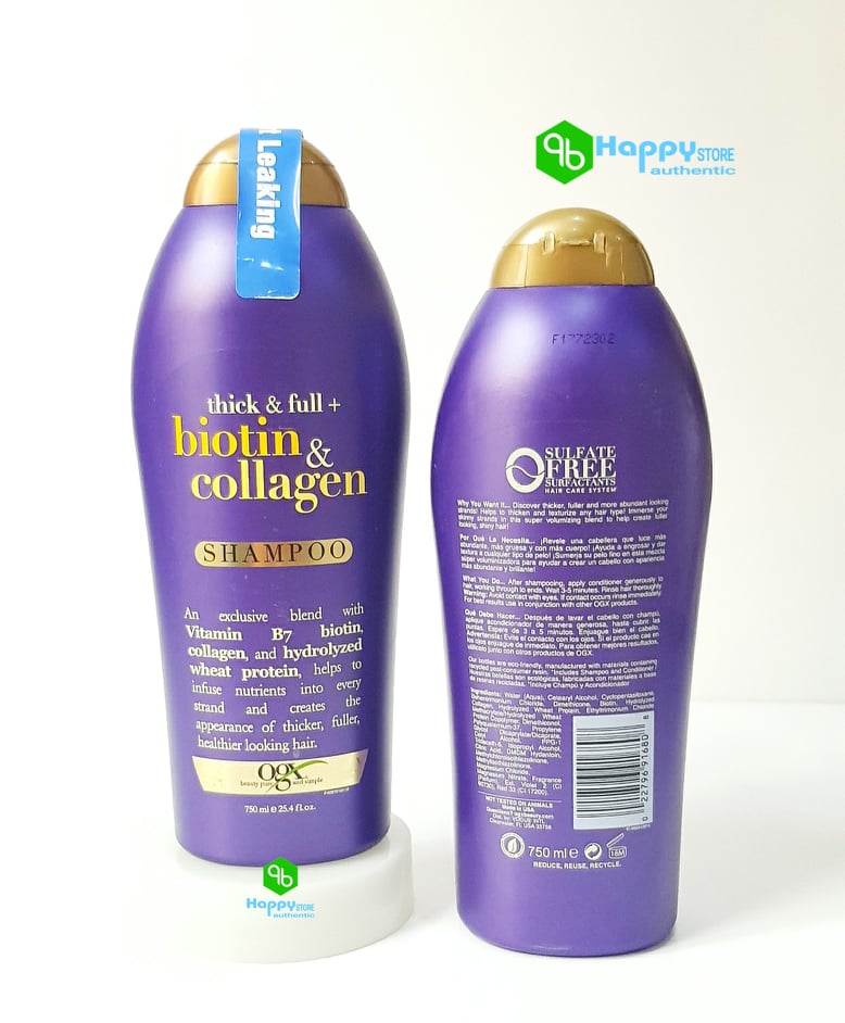 Dầu gội chống rụng tóc, kích thích mọc tóc biotin & collagen 750ml