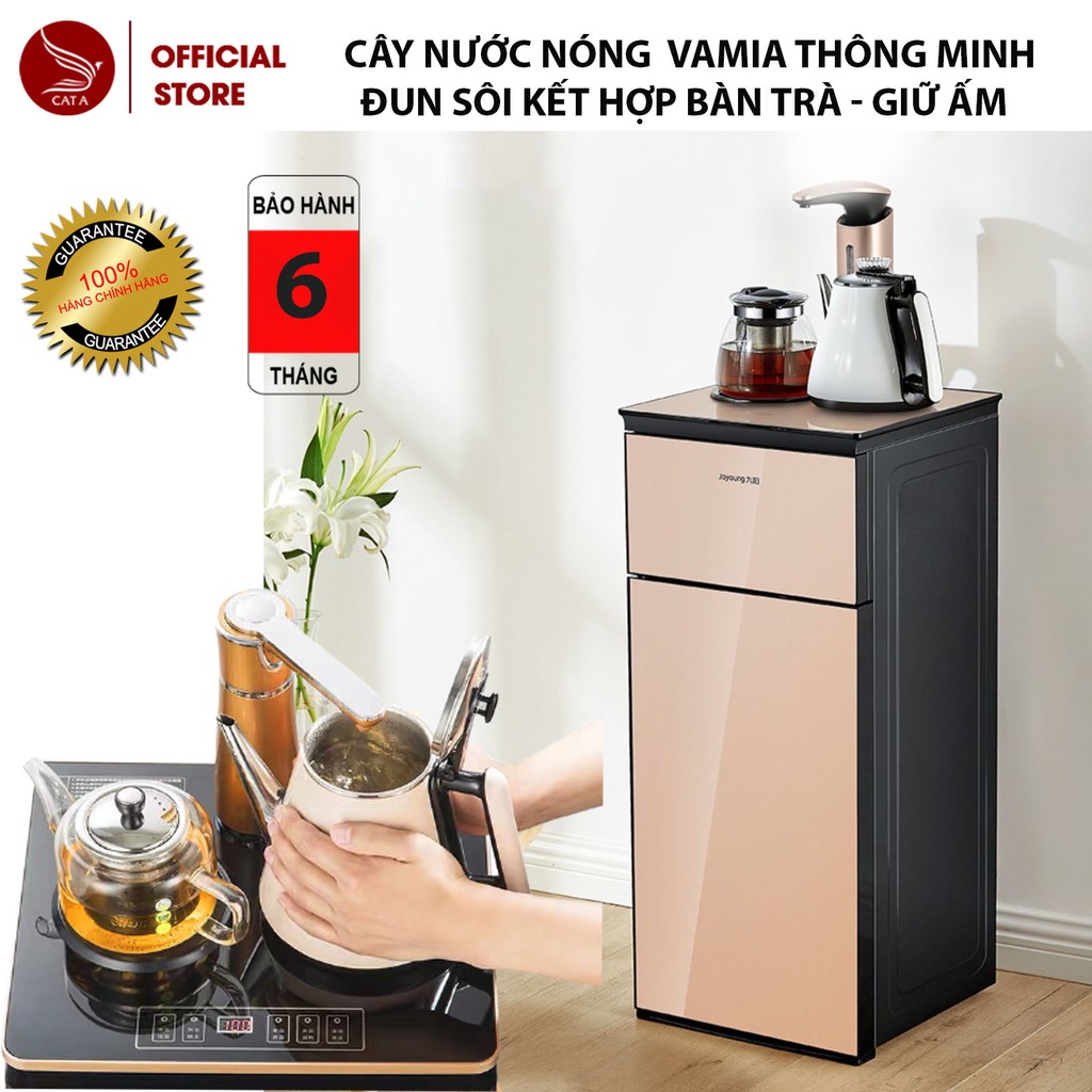 [CHÍNH HÃNG] Cây nước nóng VAMIA bình hút, thông minh, kết hợp bàn trà, giữ ấm 55°C, đun sôi 100°C - Phiên bản mới!