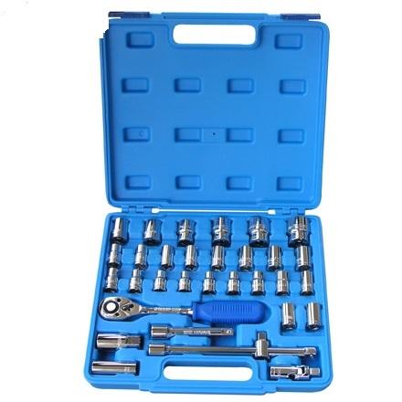 Bộ công cụ đầu tuýp 32 chi tiết 1/2″ k0008 c-mart