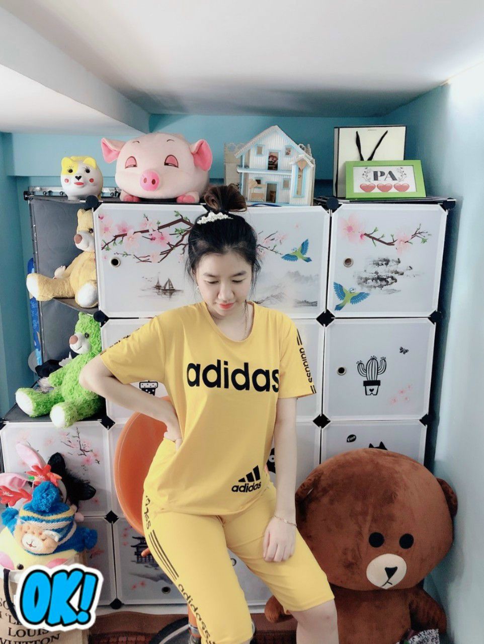 Bộ adidas chất thun size dưới 58kg