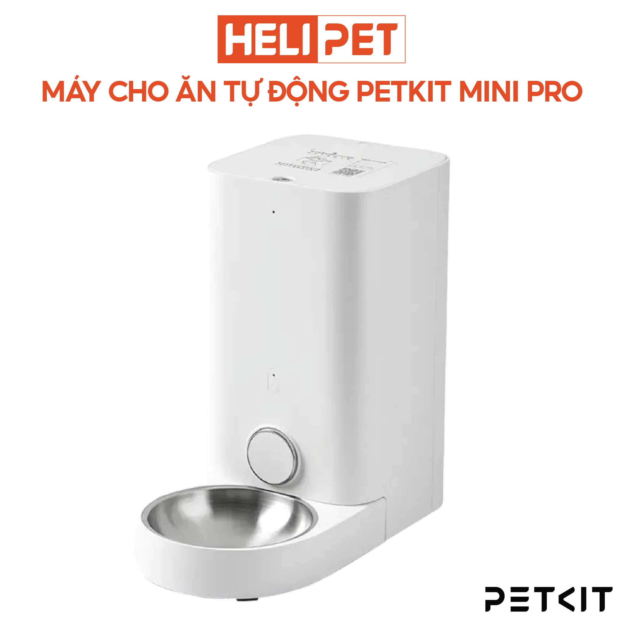 Máy cho chó mèo ăn tự động petkit mini pro, máy nhả hạt petkit fresh element mini pro - helipet