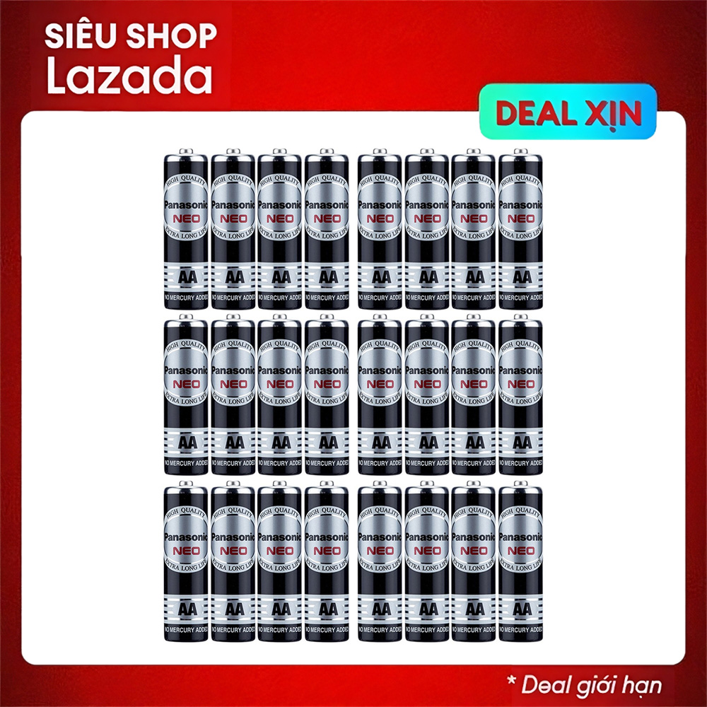 24 viên pin AA Panasonic R6NT 1.5V Pin tiểu dung lượng tốt, dùng được cho nhiều thiết bị