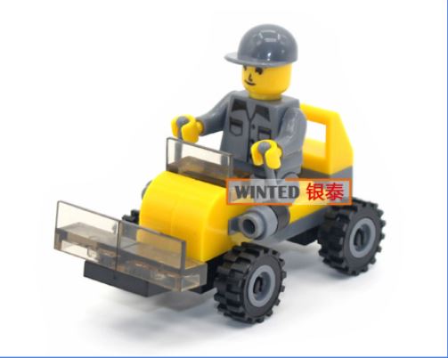 BỘ XẾP HÌNH LEGO XE MÁY XÚC MINI , lego xây dựng 35+ CHI TIẾT