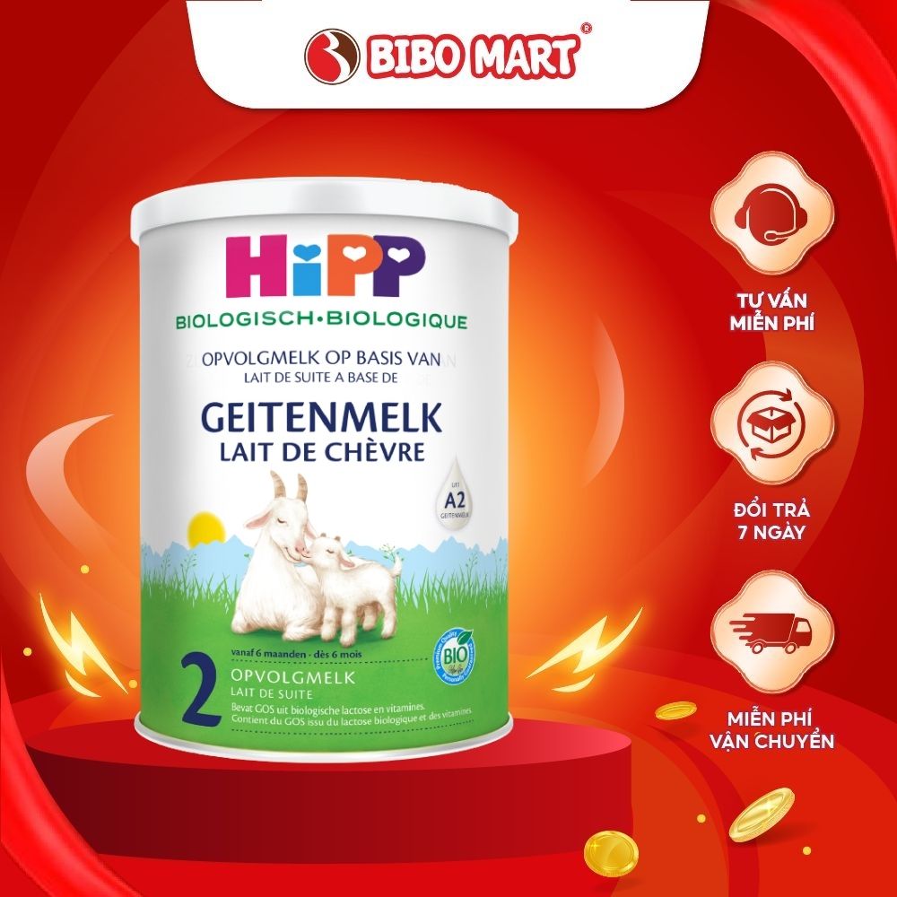 Sữa Dê HiPP 2 Organic 400g Sữa Bột Công Thức Giúp Bé Phát Triển Chiều Cao, Trí Não - Bibomart