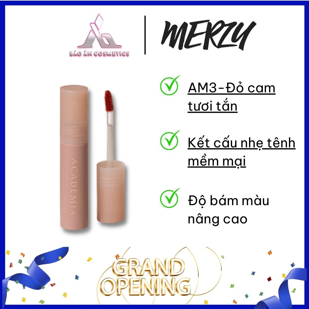 Son Kem Lì Merzy Academia đỏ cam tươi tắn #AM3