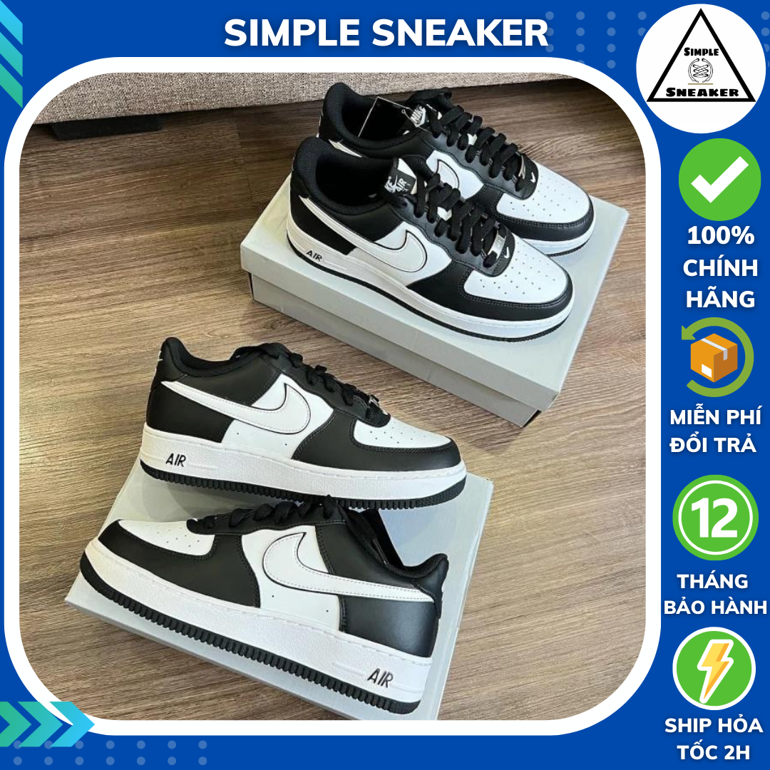 Giày nike air force 1 panda chính hãng simple sneaker af1 panda đen trắng 2023 màu trắng đen dv0788-001