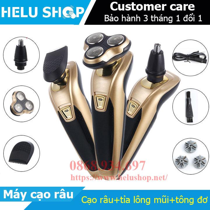 Máy cạo râu Lingke đa năng thông minh 3 lưỡi sạc điện mini giá rẻ chính hãng