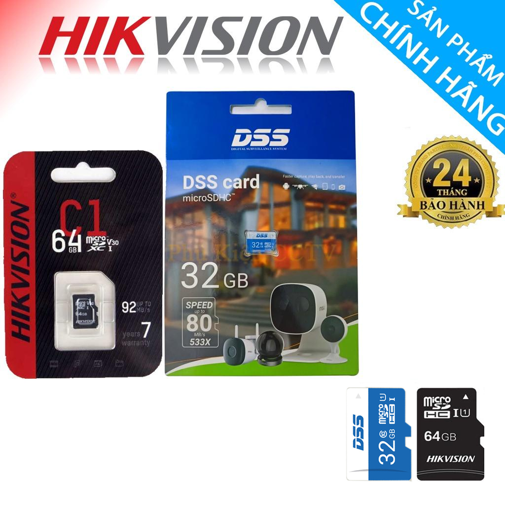 Thẻ nhớ 32GB 64GB 128GB - Hàng Chính Hãng chuyên dụng cho Camera