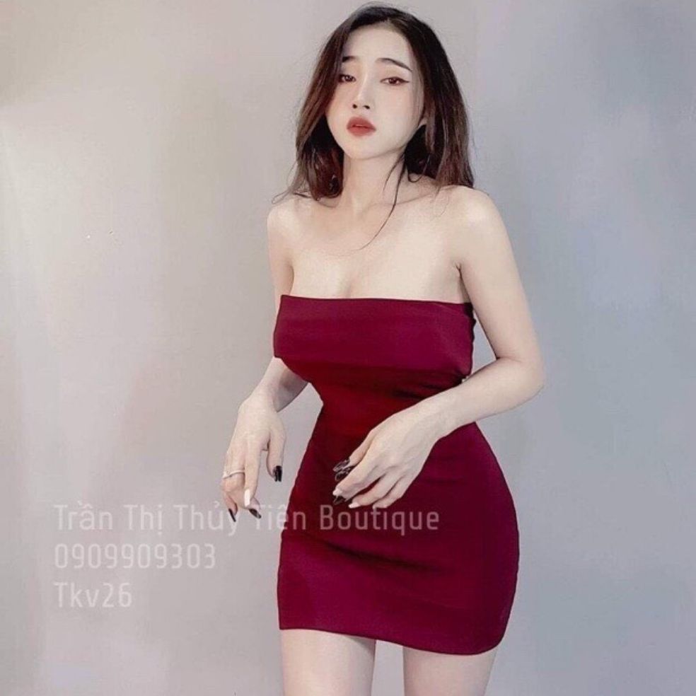Đầm cúp ngực phối dây mặc được 2 kiểu