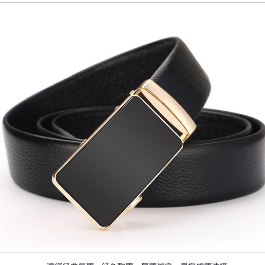 Thắt Lưng Da Nam Cao Cấp Hàng Hiệu Khóa Cài Tự Động Siêu Xịn Dây Nịt Nam Da Bò Mạ Vàng Bạc Nam Tính GC01