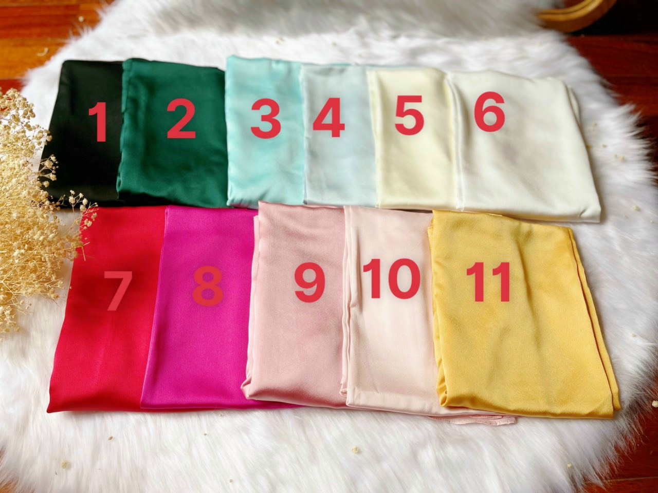 Quần lụa satin 12 màu mặc áo dài