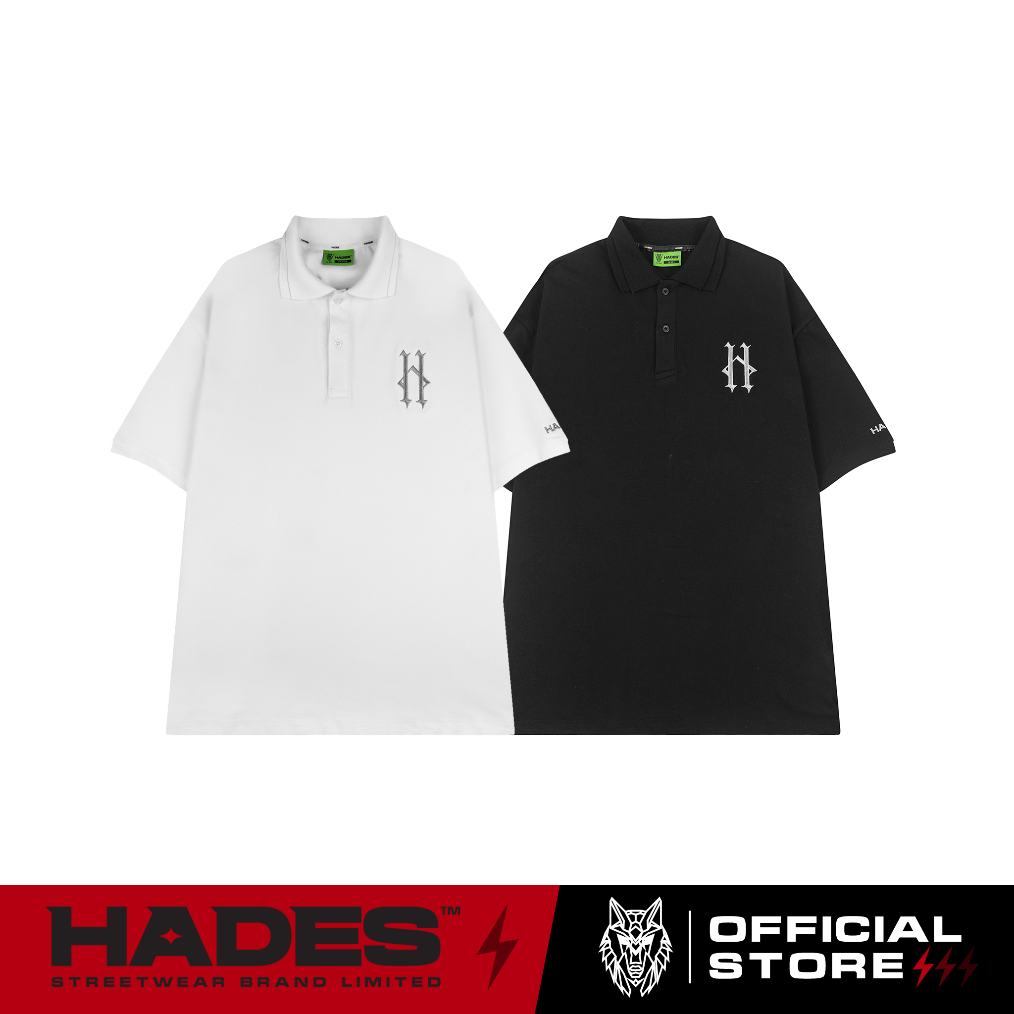 Áo polo tay lỡ unisex counterpart thun cá sấu - hades brand chính hãng