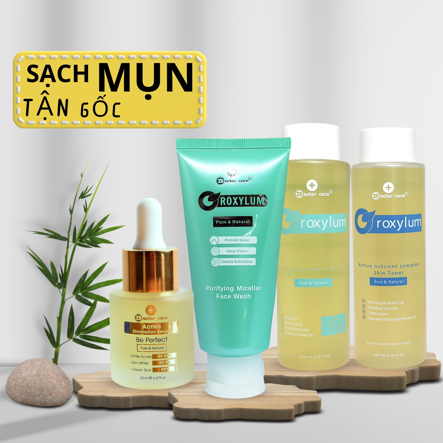 Bộ Doctor care sạch tận gốc Mụn ẩn Mụn đầu đen cho da dầu tuổi dậy thì