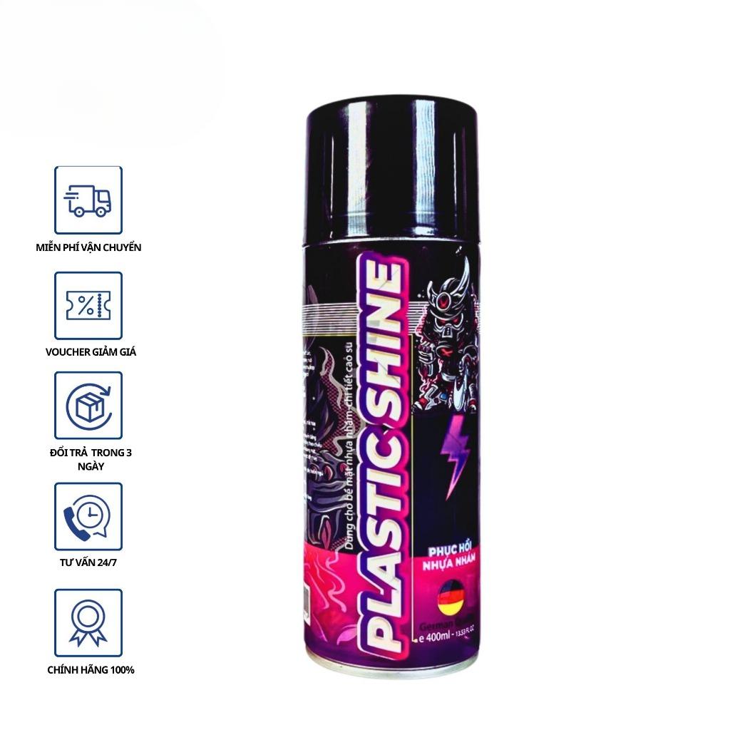 Chai xịt dưỡng nhựa nhám SPRAYKING 400ML cao cấp chuyên dùng cho nhựa đen, nhựa nhám xe máy và oto bị phai màu