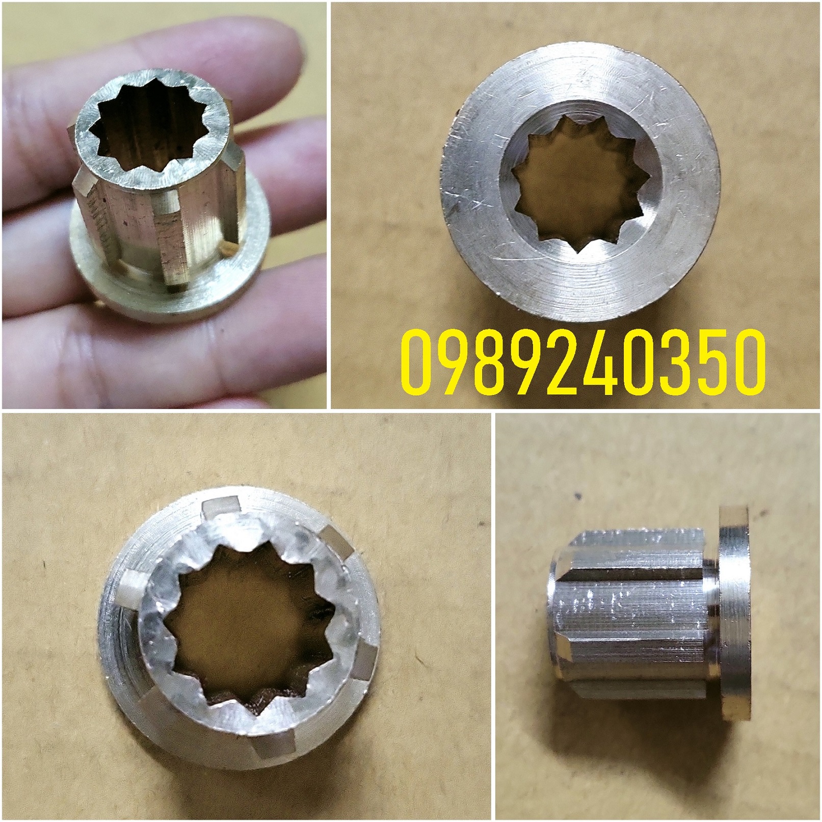 Ốc côn đóng mâm máy giặt Sanyo, Toshiba, Cambia máy giặt rãnh trong 11 ngoài 6