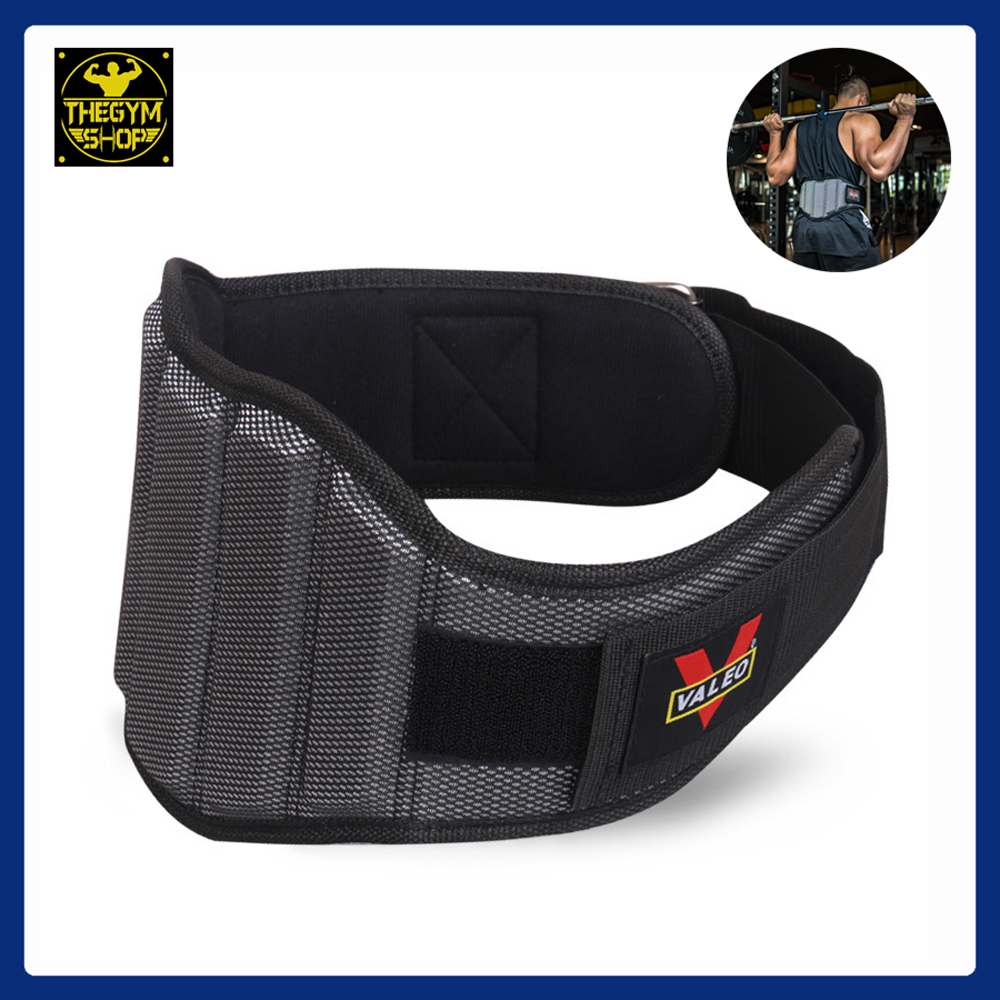 Đai lưng tập gym lục giác Valeo Fitness bản rộng 20cm, đai lưng tập gánh tạ, deadlift chuyên nghiệp